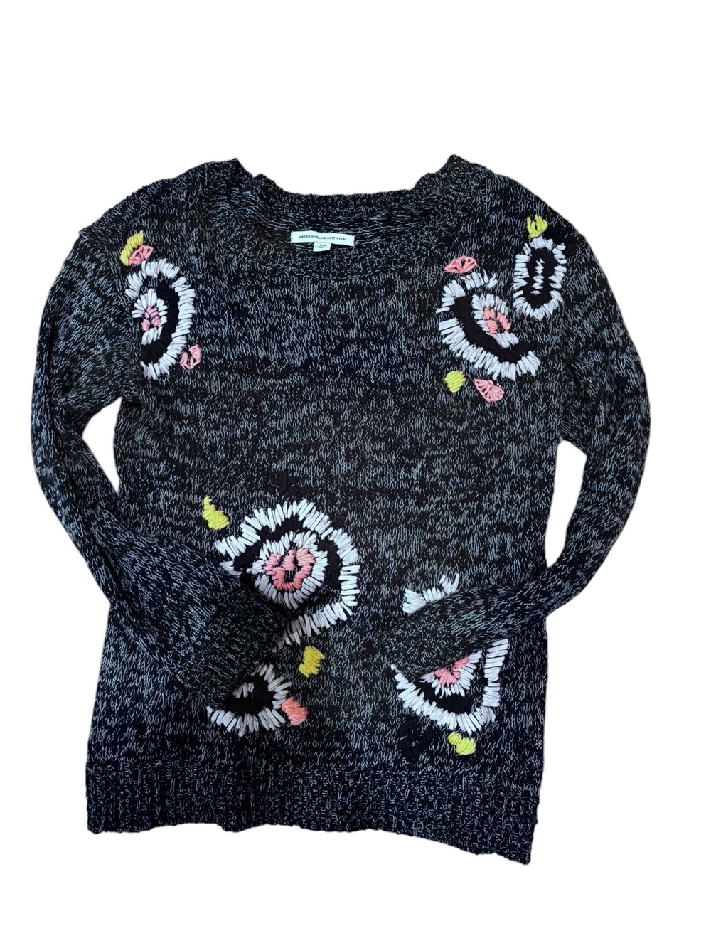 American Eagle marked floral embroidered sweater small - Picture 2 of 6